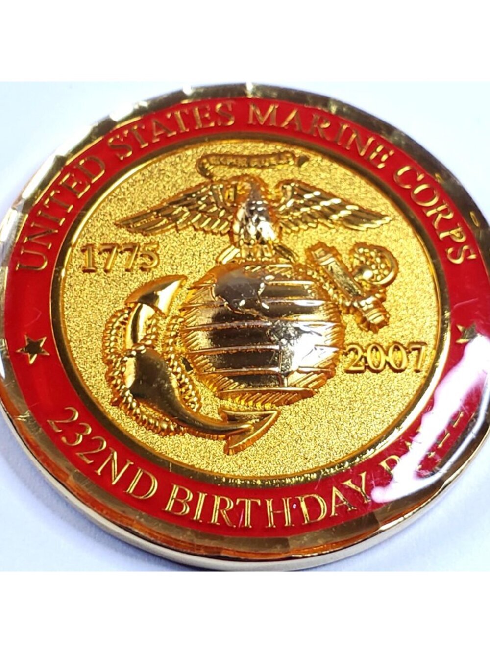 USMC 232nd Birthday Ball Challenge Coin 2nd Battalion 10th Marines 2007 EGA - Picture 5 of 7